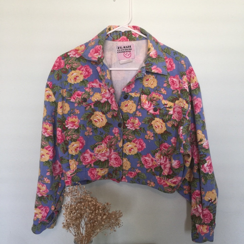 Vintage Floral Denim Jacket